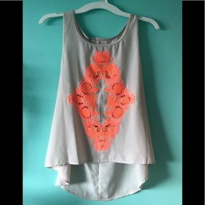 Beautiful boutique top with open back